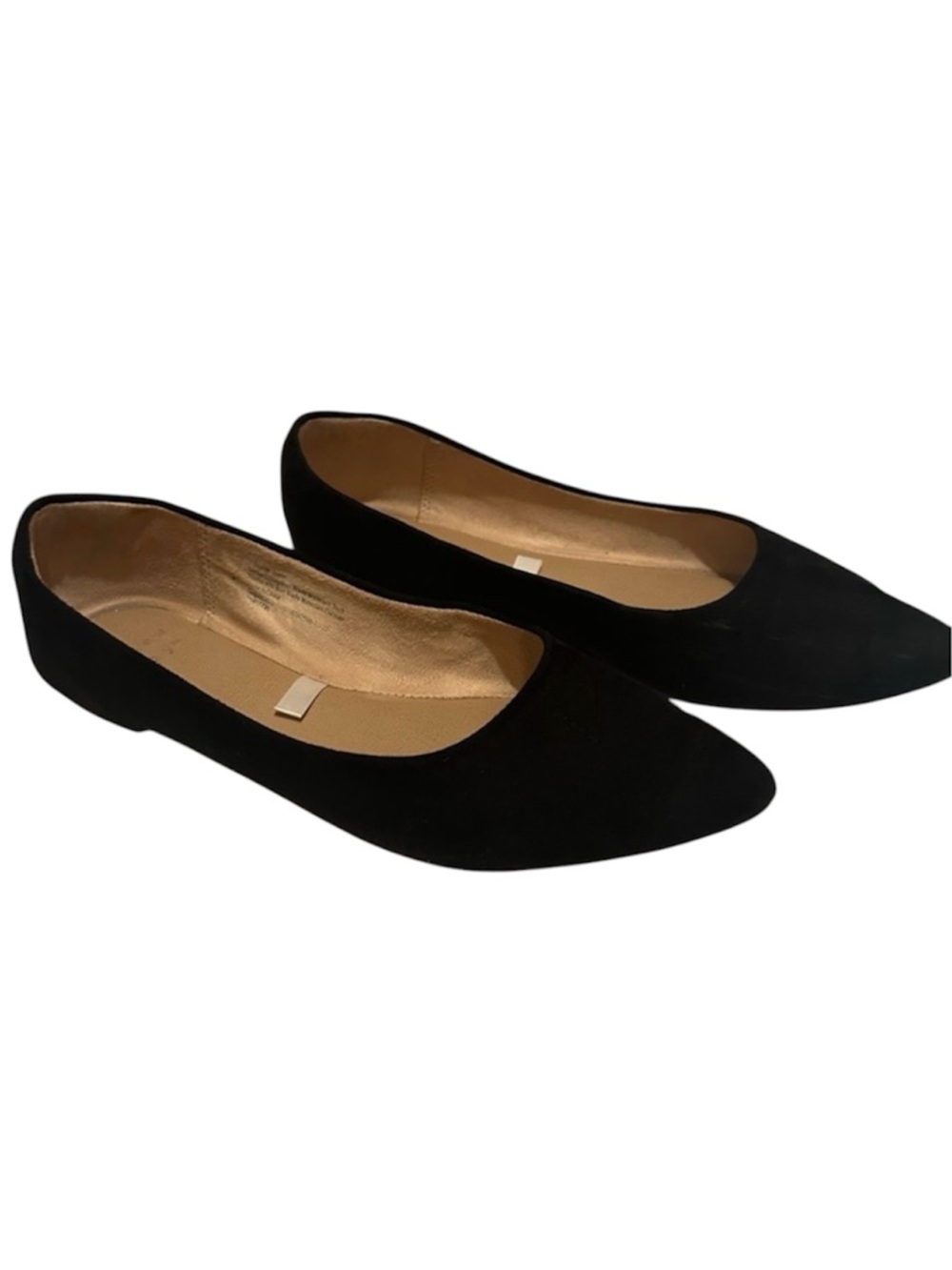 A New Day Black Flats Timeless Suede Design